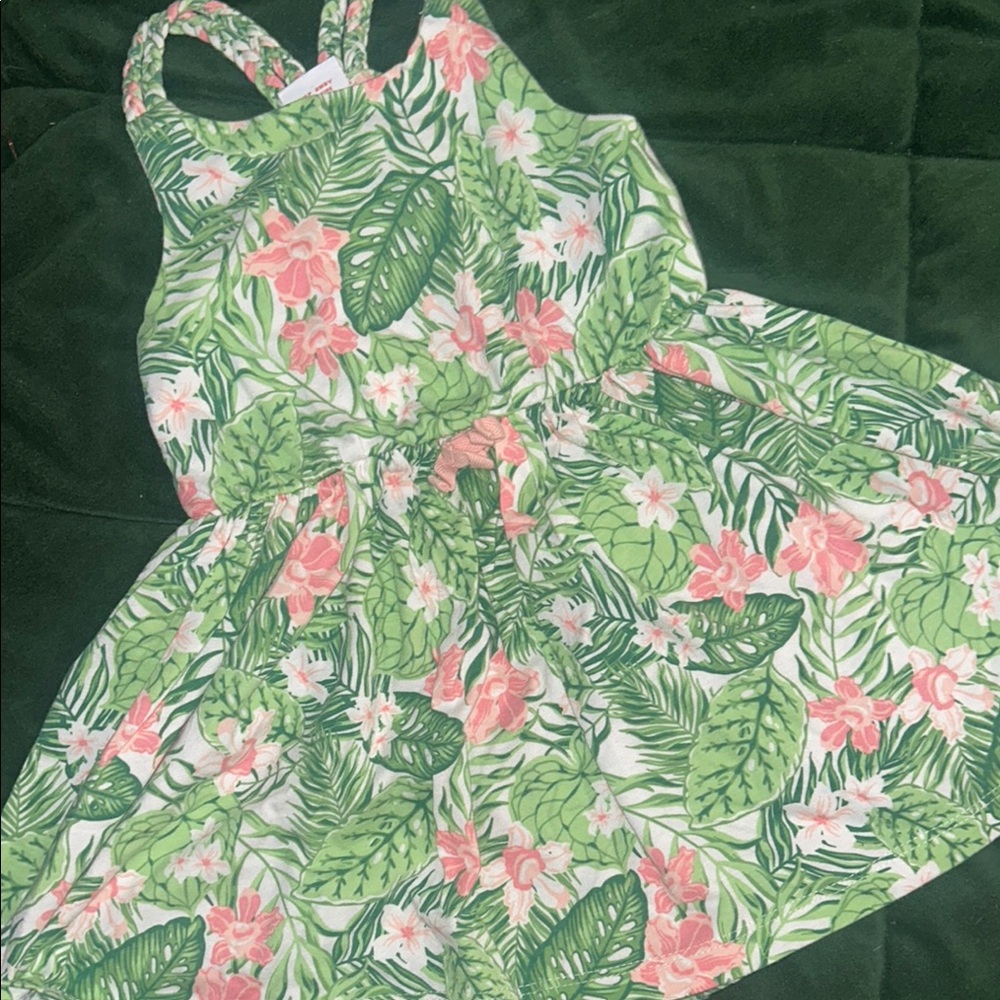 Tommy Bahama Green and Pink Halter Sundress Casual Resort Wear